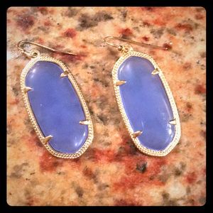 Kendra Scott med. size blue oval pierced earrings
